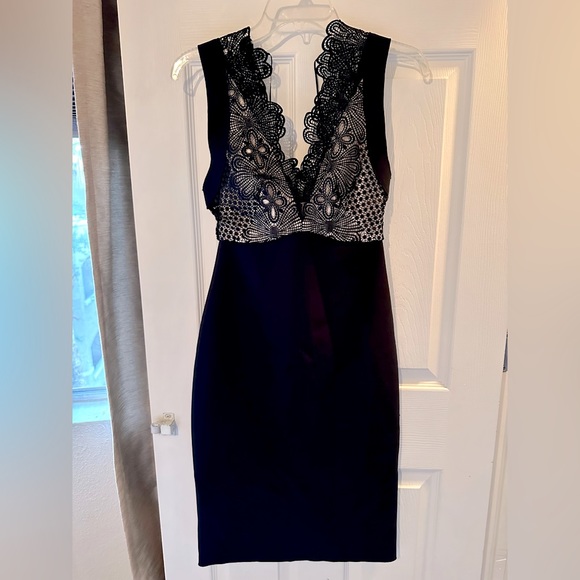 LOVER The Label Bonded Pencil Dress in Black MSRP $535 - Picture 3 of 10